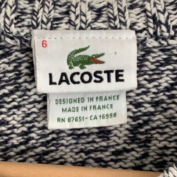 Vintage Lacoste knit sweater mens (6)XL - Picture 4 of 8